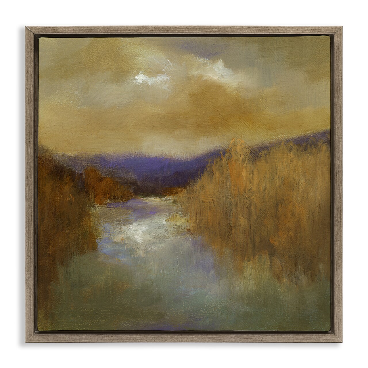 Stupell Industries Moody Shadowed River Framed Floater Canvas Wall Art Design by Sheila Finch